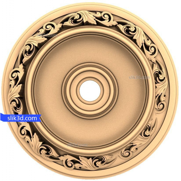 Regal Acanthus Rosette 3D STL Model for CNC Regal Acanthus Rosette 3D STL Model for CNC