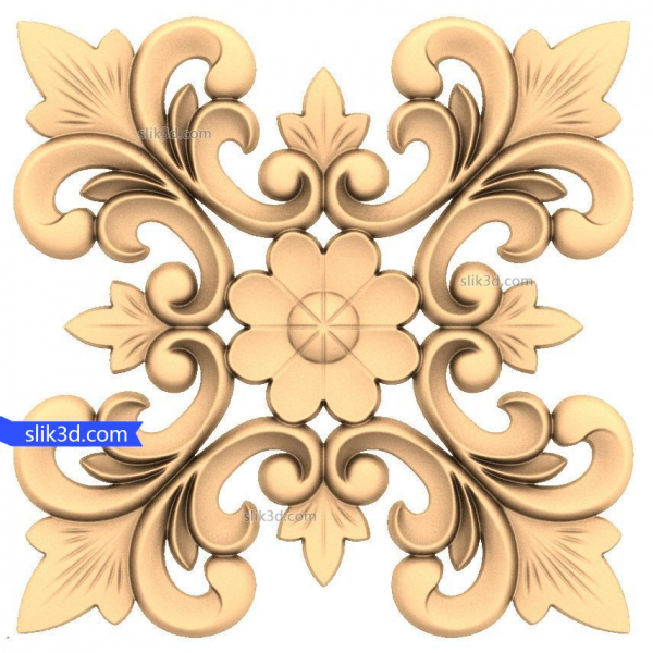 Floral Elegance 3D STL Model for CNC Floral Elegance 3D STL Model for CNC