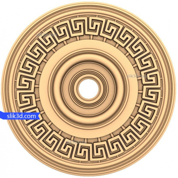 แบบจำลอง 3D STL ของ Rosette คลาสสิกสำหรับ CNC