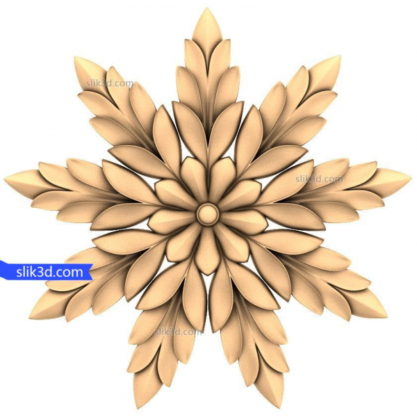 Modello STL 3D del medaglione floreale Starburst Modello STL 3D del medaglione floreale Starburst