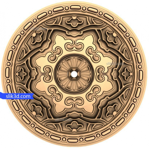 Ornamental Medallion 3D STL Model for CNC and 3D Printing Ornamental Medallion 3D STL Model for CNC and 3D Printing
