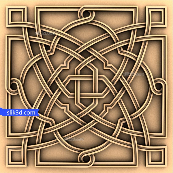 โมเดล 3 มิติ Celtic Maze Relief สำหรับ CNC โมเดล 3 มิติ Celtic Maze Relief สำหรับ CNC
