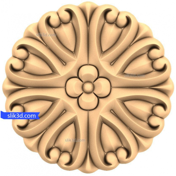 Mô hình 3D Acanthus Rosette hoa cho CNC Mô hình 3D Acanthus Rosette hoa cho CNC