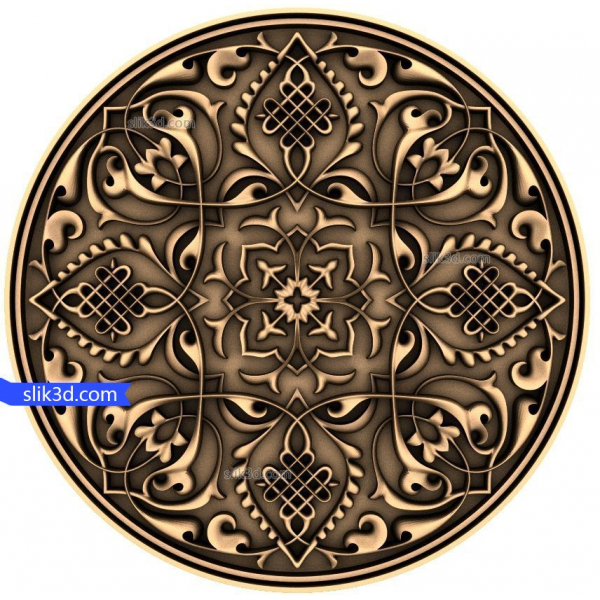 Rilievo mandala floreale ornato per intaglio del legno CNC Rilievo mandala floreale ornato per intaglio del legno CNC