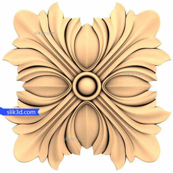 Floral Harmony Rosette 3D STL Model