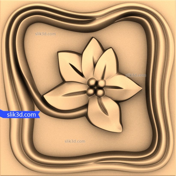 Modello CNC 3D Floral Harmony per la lavorazione del legno Modello CNC 3D Floral Harmony per la lavorazione del legno