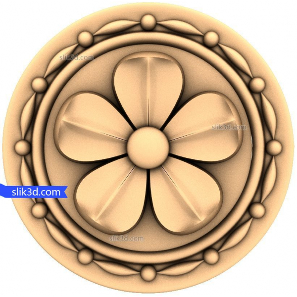 แบบจำลอง 3D STL ของ Floral Harmony Rosette สำหรับ CNC แบบจำลอง 3D STL ของ Floral Harmony Rosette สำหรับ CNC