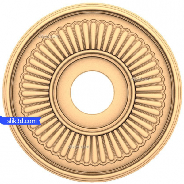 Regal Radiance Rosette 3D STL model pro CNC