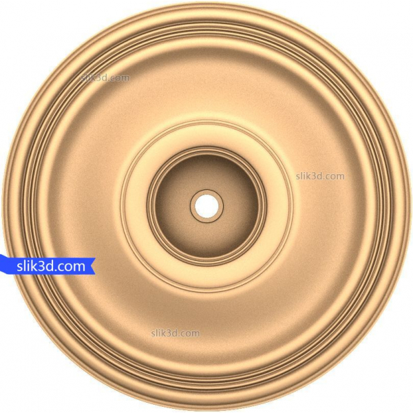 Verziertes kreisförmiges Deckenmedaillon 3D-Modell Verziertes kreisförmiges Deckenmedaillon 3D-Modell