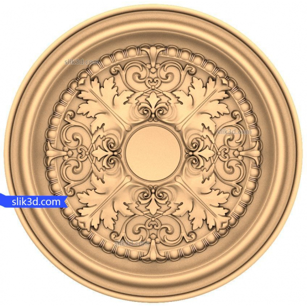 Modello STL 3D del medaglione di acanto ornamentale per CNC Modello STL 3D del medaglione di acanto ornamentale per CNC