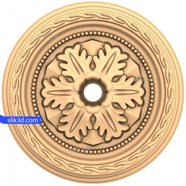 Izsmalcināts ziedu medaljona reljefs 3D STL modelis CNC Izsmalcināts ziedu medaljona reljefs 3D STL modelis CNC