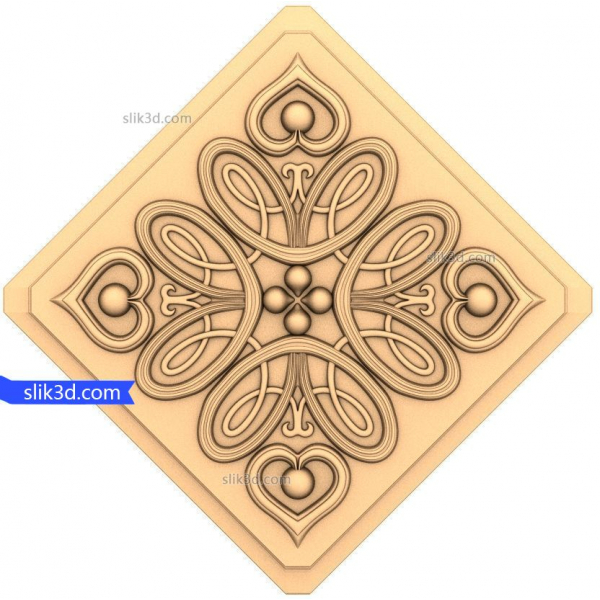 Dekorativní 3D STL model Elegance of Hearts Dekorativní 3D STL model Elegance of Hearts