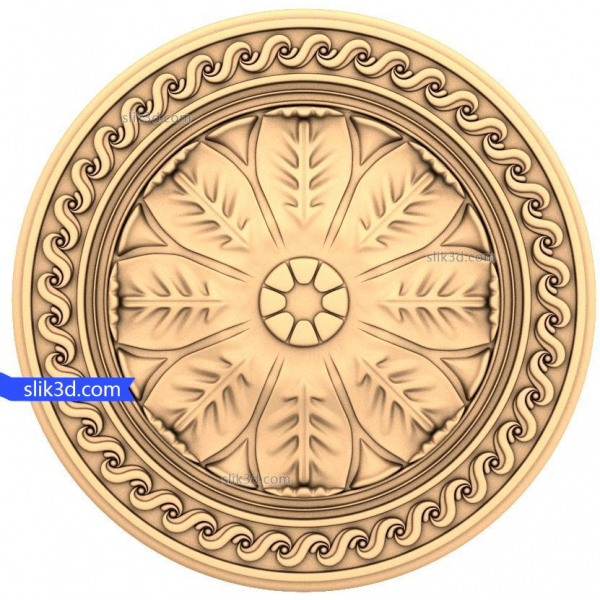کلاسیک روزت مدال 3D STL مدل