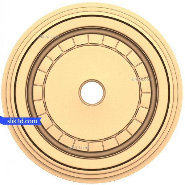Classic Harmony Medallion - 3D STL Model kwa CNC