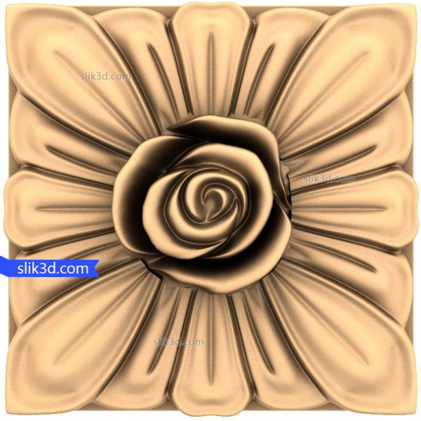 Blooming Majesty 3D STL model pro CNC obrábění dřeva Blooming Majesty 3D STL model pro CNC obrábění dřeva