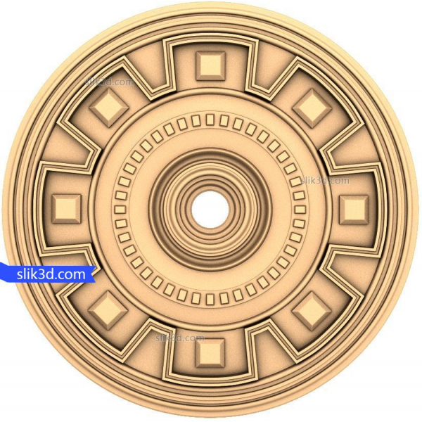 Radiant Medallion 3D-model til CNC