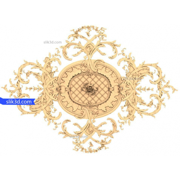 Flourish Medallion דגם STL דקורטיבי עבור CNC Flourish Medallion דגם STL דקורטיבי עבור CNC