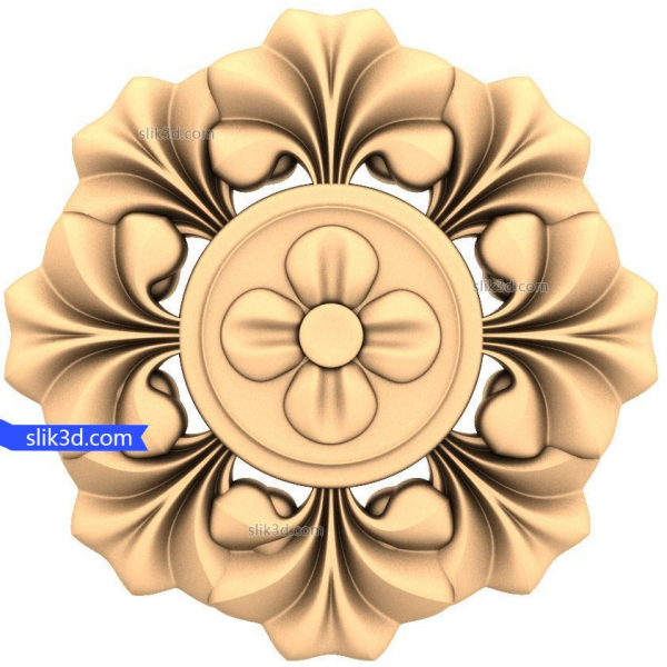 Floral Elegance 3D STL-model til CNC- og 3D-print Floral Elegance 3D STL-model til CNC- og 3D-print