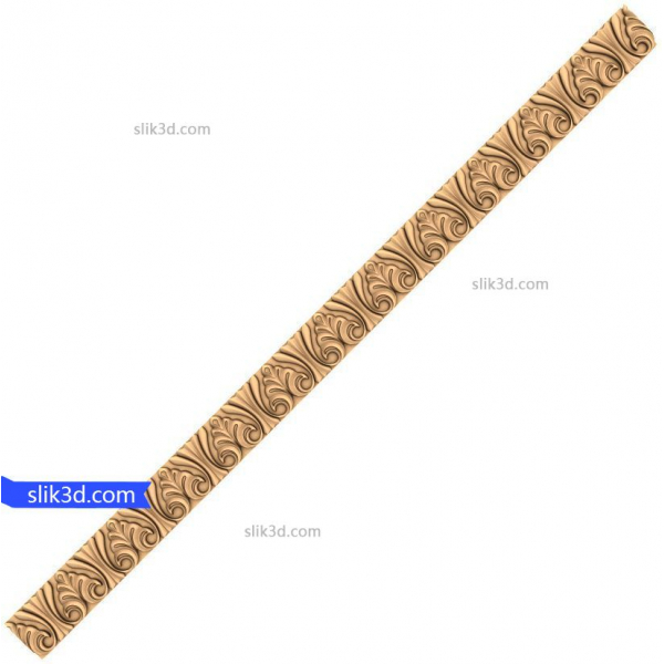 Elegant Ornate Swirl Trim 3D STL Model for CNC Elegant Ornate Swirl Trim 3D STL Model for CNC
