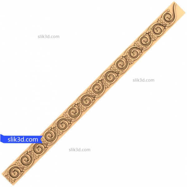 Spiral Elegance Decorative Molding 3D Model Spiral Elegance Decorative Molding 3D Model