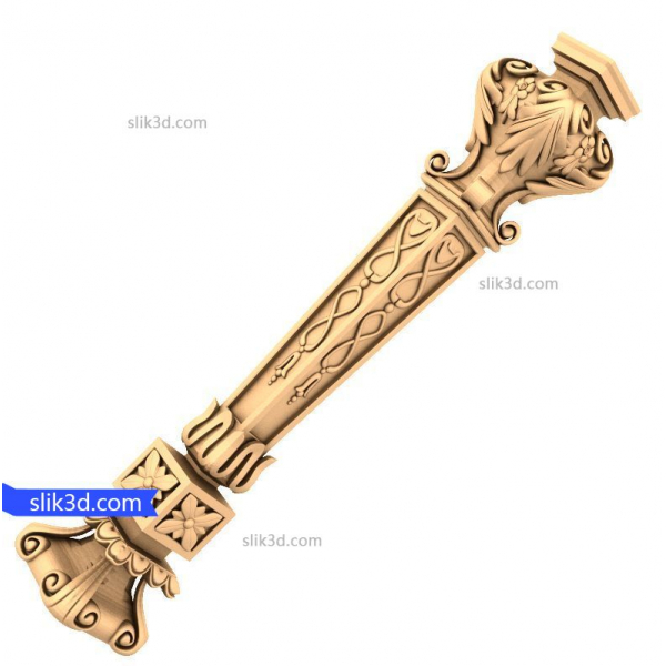 Barokk Elegance láb - Dekoratív 3D STL modell CNC-hez Barokk Elegance láb - Dekoratív 3D STL modell CNC-hez