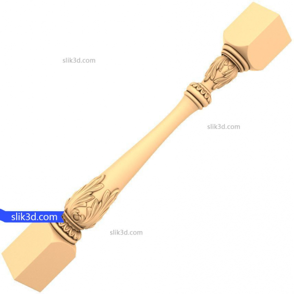 Elegance Baluster 3D STL Model for CNC