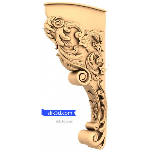 Elegantní model Flourish Corbel STL pro CNC stroje Elegantní model Flourish Corbel STL pro CNC stroje