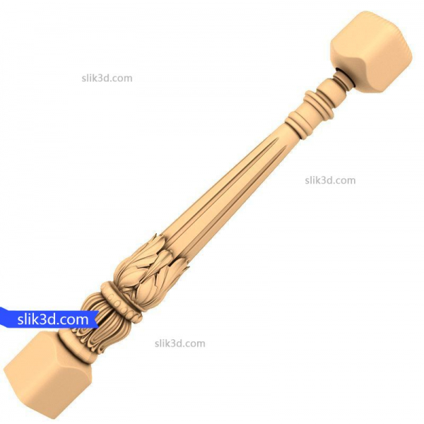 Elegant Acanthus Baluster 3D STL Model Elegant Acanthus Baluster 3D STL Model