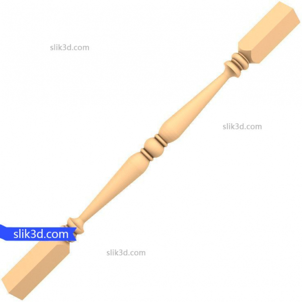 Modèle 3D de balustre baroque pour routeur CNC et impression 3D Modèle 3D de balustre baroque pour routeur CNC et impression 3D