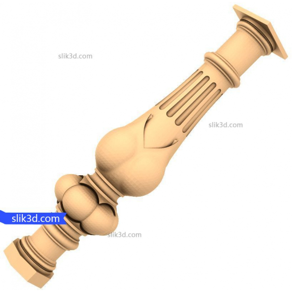 Ozdobný 3D model sloupku pro CNC a 3D tisk Ozdobný 3D model sloupku pro CNC a 3D tisk