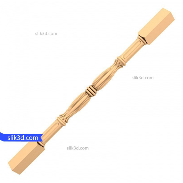 Elegantní 3D model sloupku pro CNC router