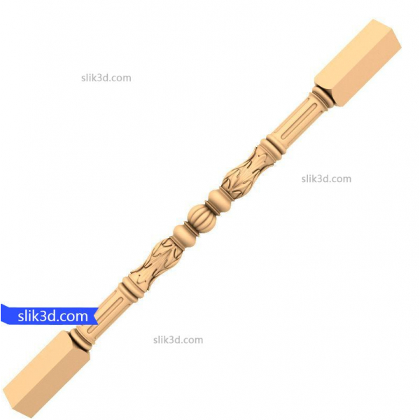 Elegancki model 3D balustrady barokowej do CNC Elegancki model 3D balustrady barokowej do CNC
