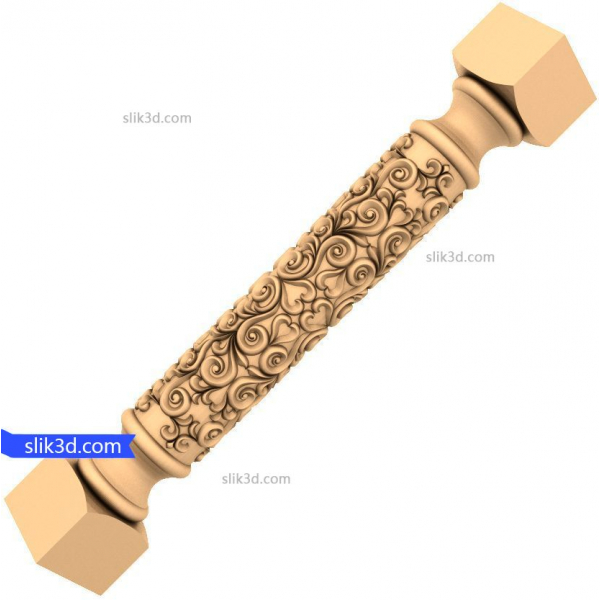 Elegant Acanthus Baluster 3D Model for CNC