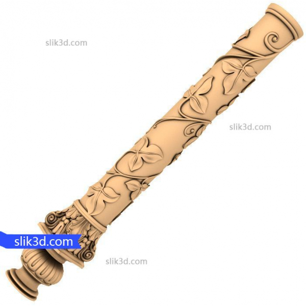 Vine Elegance አምድ 3D ሞዴል ለ CNC እና 3D ህትመት Vine Elegance አምድ 3D ሞዴል ለ CNC እና 3D ህትመት