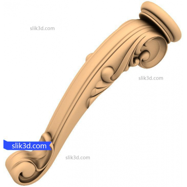 Rococo Elegance Bracket STL Model til CNC Rococo Elegance Bracket STL Model til CNC