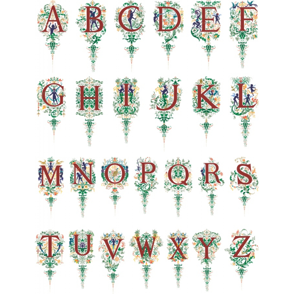 In Ordine Alfabetico Floreale Clipart Set In Ordine Alfabetico Floreale Clipart Set