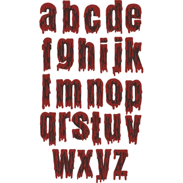 Dripping Blood Font Vector Set Dripping Blood Font Vector Set