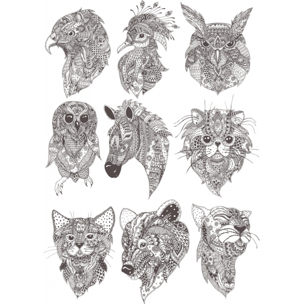 Animal Mandala Clipart Set - Intricate Vector Illustrations Animal Mandala Clipart Set - Intricate Vector Illustrations