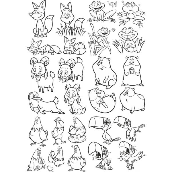 สัตว์เพื่อนเว็กเตอ Clipart ตั้งค่า สัตว์เพื่อนเว็กเตอ Clipart ตั้งค่า
