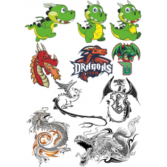 Dragon Clipart Set