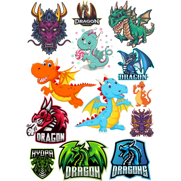Dragon Vektor Clipart Bundle - Høj Kvalitet SVG & PNG Illustrationer Dragon Vektor Clipart Bundle - Høj Kvalitet SVG & PNG Illustrationer