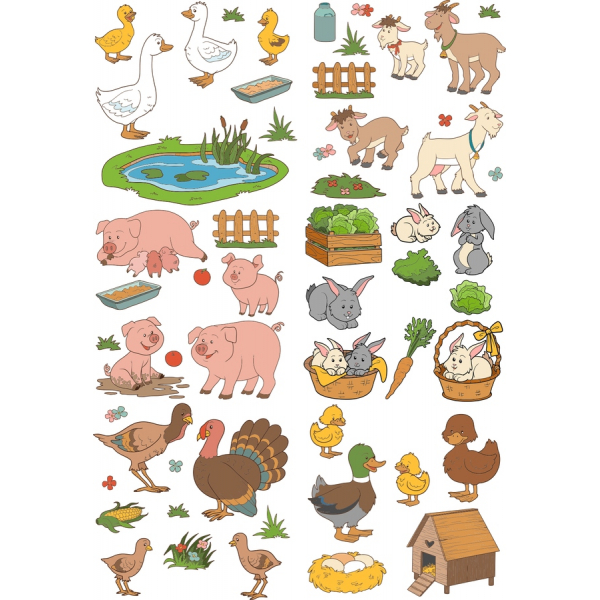 Ferma de Animale Vector Clipart Bundle - SVG & Fișiere PNG Ferma de Animale Vector Clipart Bundle - SVG & Fișiere PNG
