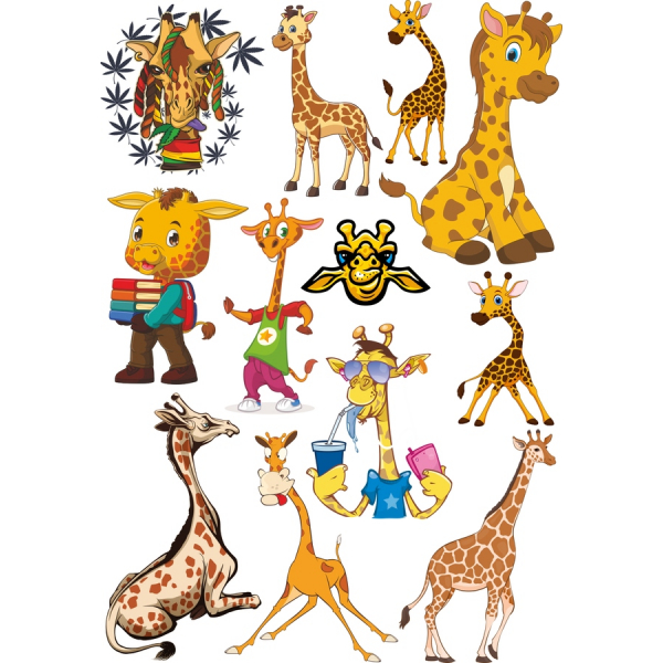 Giraf Vektor Clipart Sæt Humoristiske Illustrationer til Kreative Projekter Giraf Vektor Clipart Sæt Humoristiske Illustrationer til Kreative Projekter