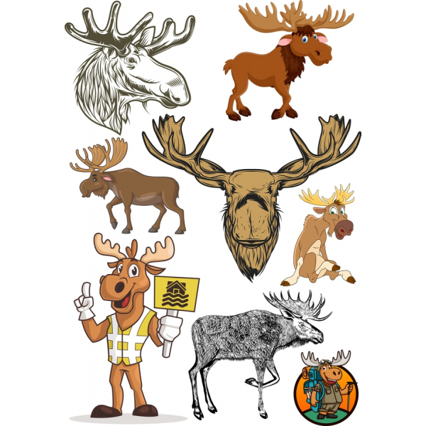 Põder Vektori Illustratsioonid Bundle - SVG & PNG Cliparts Põder Vektori Illustratsioonid Bundle - SVG & PNG Cliparts
