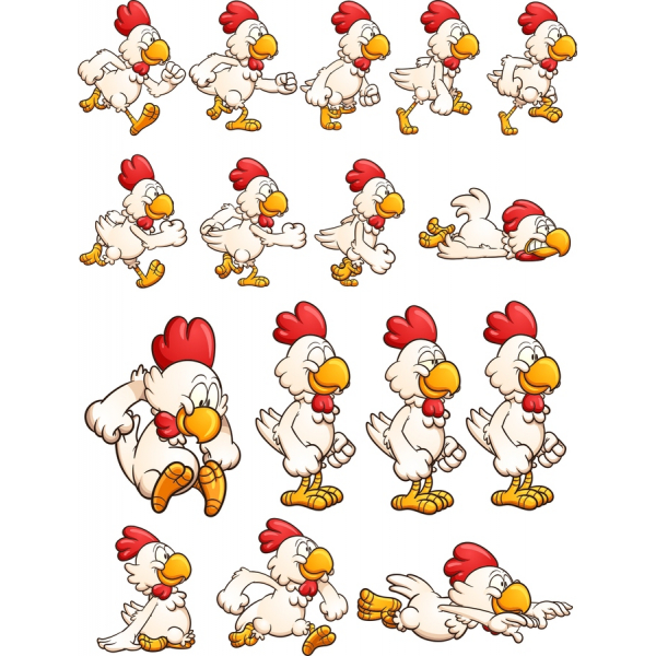 Animated Chicken Vector Clipart Bundle Animated Chicken Vector Clipart Bundle