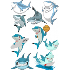 Cartoon Shark Bundle - Set