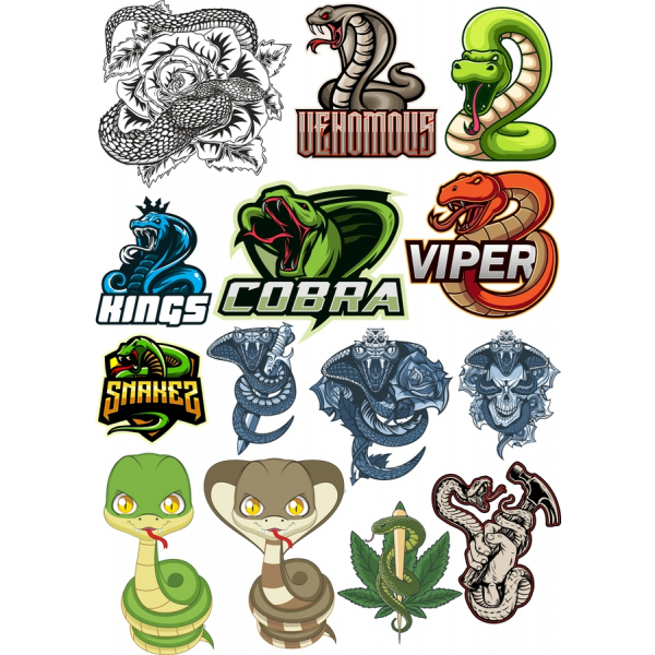 Snake Vektor Clipart Bundle - Høj Kvalitet SVG & PNG Snake Vektor Clipart Bundle - Høj Kvalitet SVG & PNG