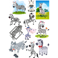 Zebra Clipart Bundle - 10 Unique in and