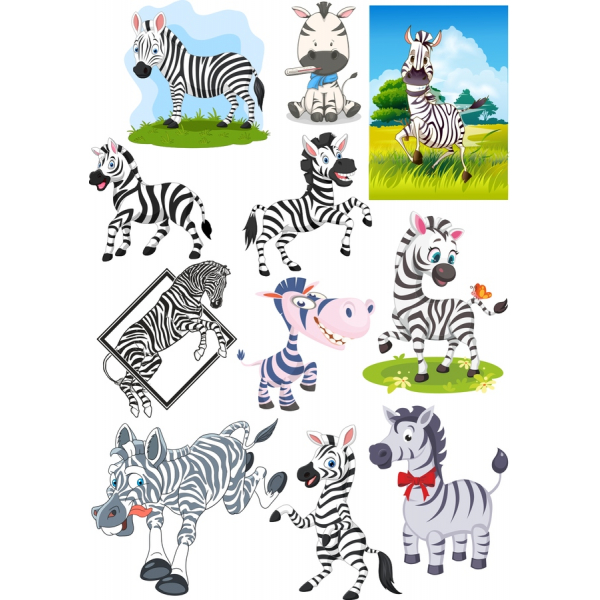 Capricciosa Zebra Clipart Bundle - 10 Unico, Vettoriali Illustrazioni Capricciosa Zebra Clipart Bundle - 10 Unico, Vettoriali Illustrazioni