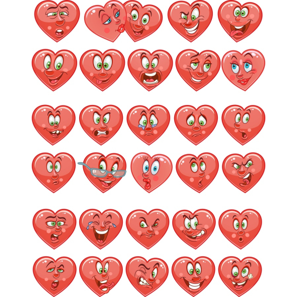 Animate Inima Expresii Vector Clipart Set Animate Inima Expresii Vector Clipart Set